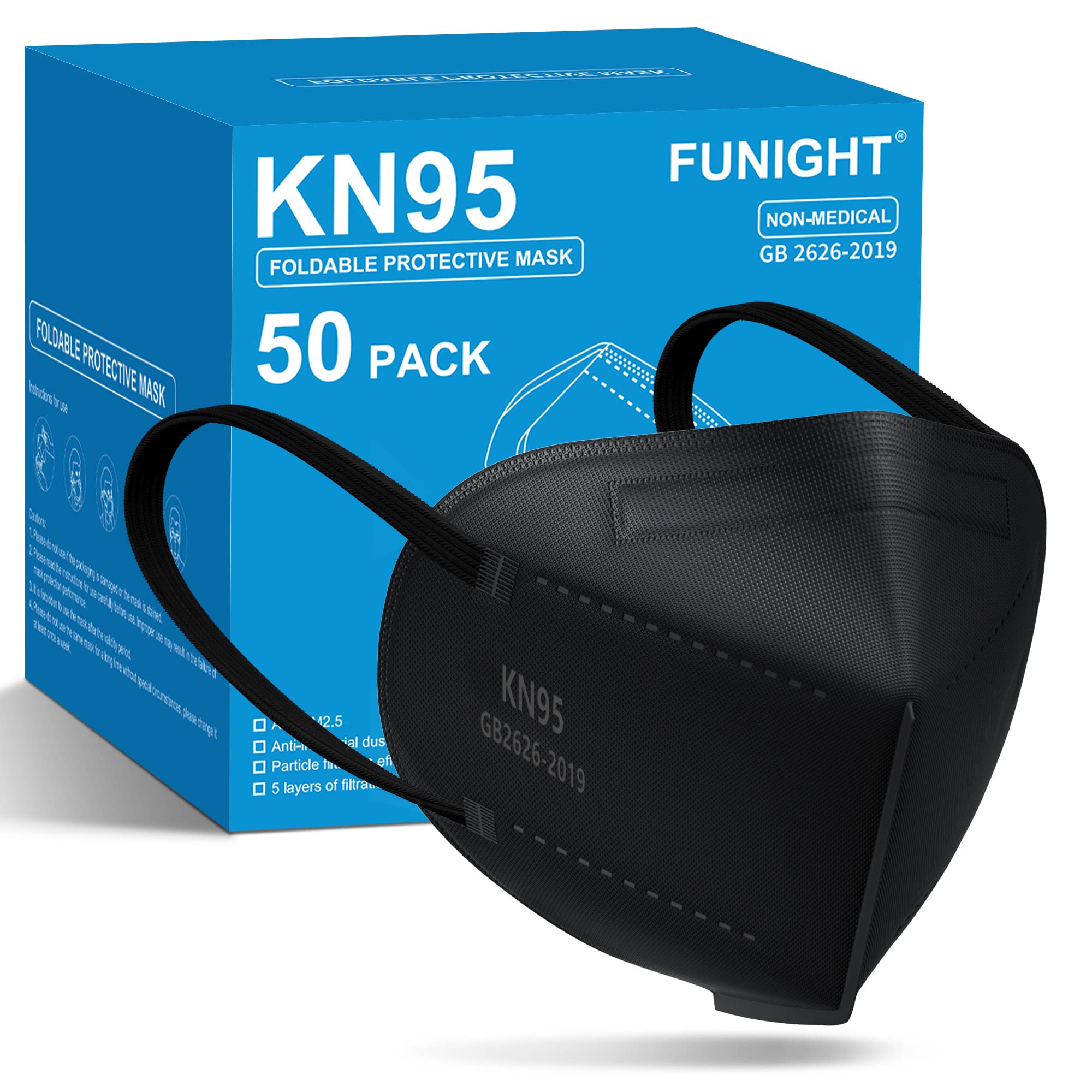 VRT™ KN95 Face Masks 100 Pack 5-Ply Face Masks
